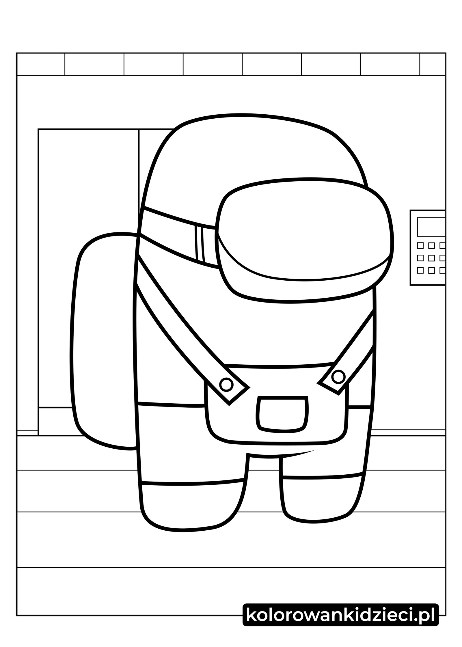 Kolorowanka do druku Among Us Skórka Minionków Among-Us-Skórka-Minionków