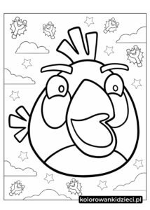Angry-birds-Kolorowanka-Matylda-Kreskówka-Arkusz