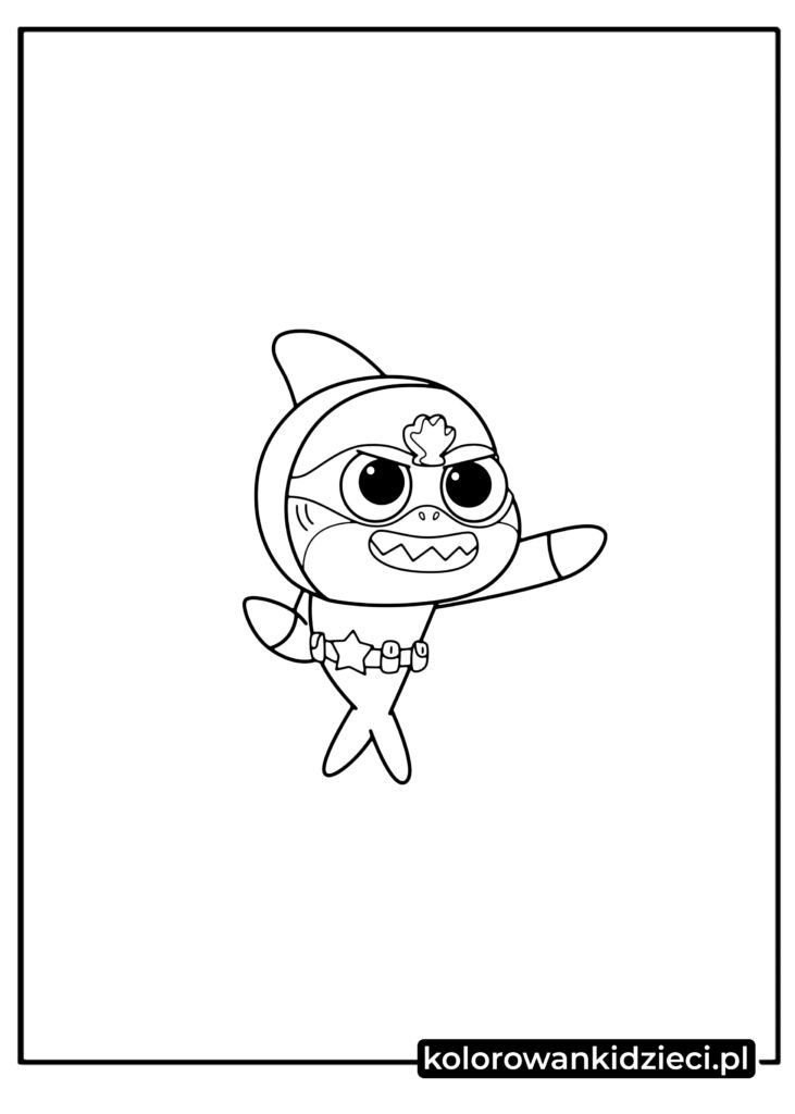 Baby-Shark-kolorowanki-superbohater