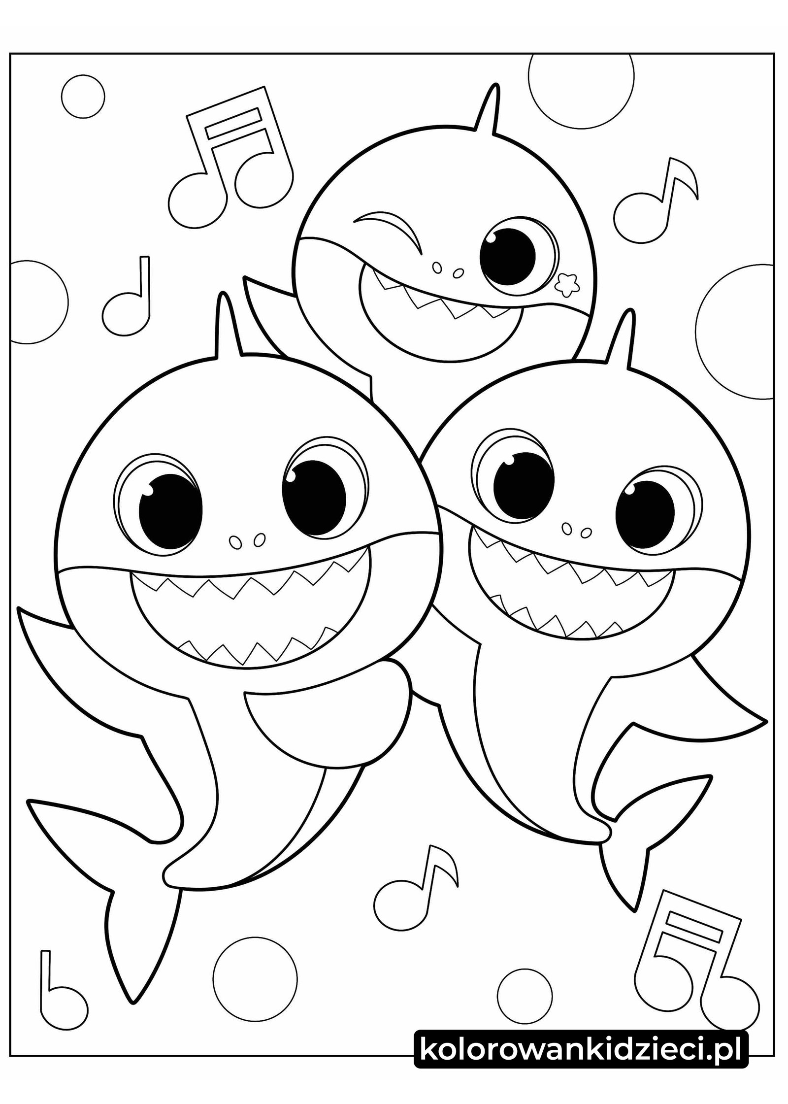 Baby Shark-z-tatą-i-mamą-rekin-kolorowanka