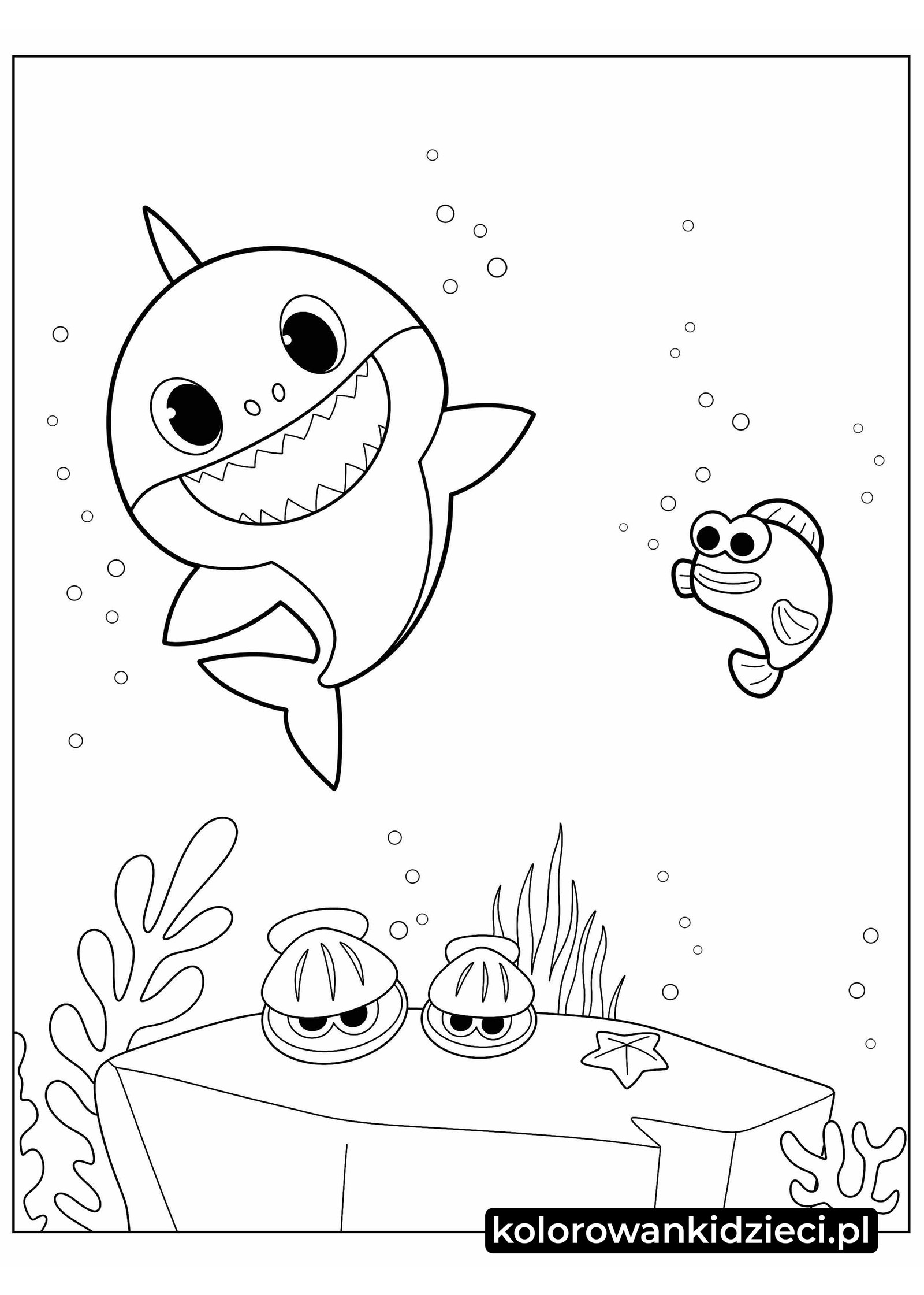 Kolorowanka-Baby Shark-Tańczącego-Z-William