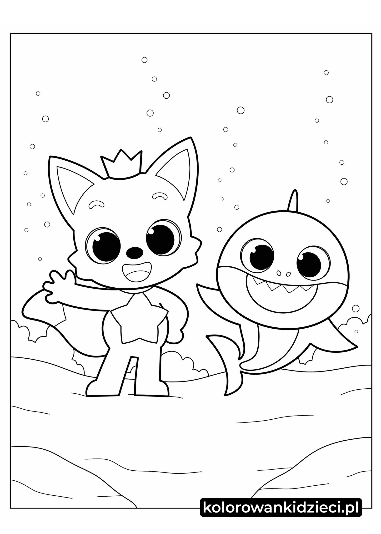 Pinkfong-i-Baby-Shark-Kolorowanki-dla-przedszkolaków