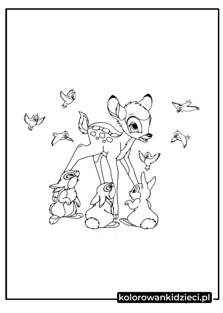 bambi-króliczki-ptaki-kolorowanki