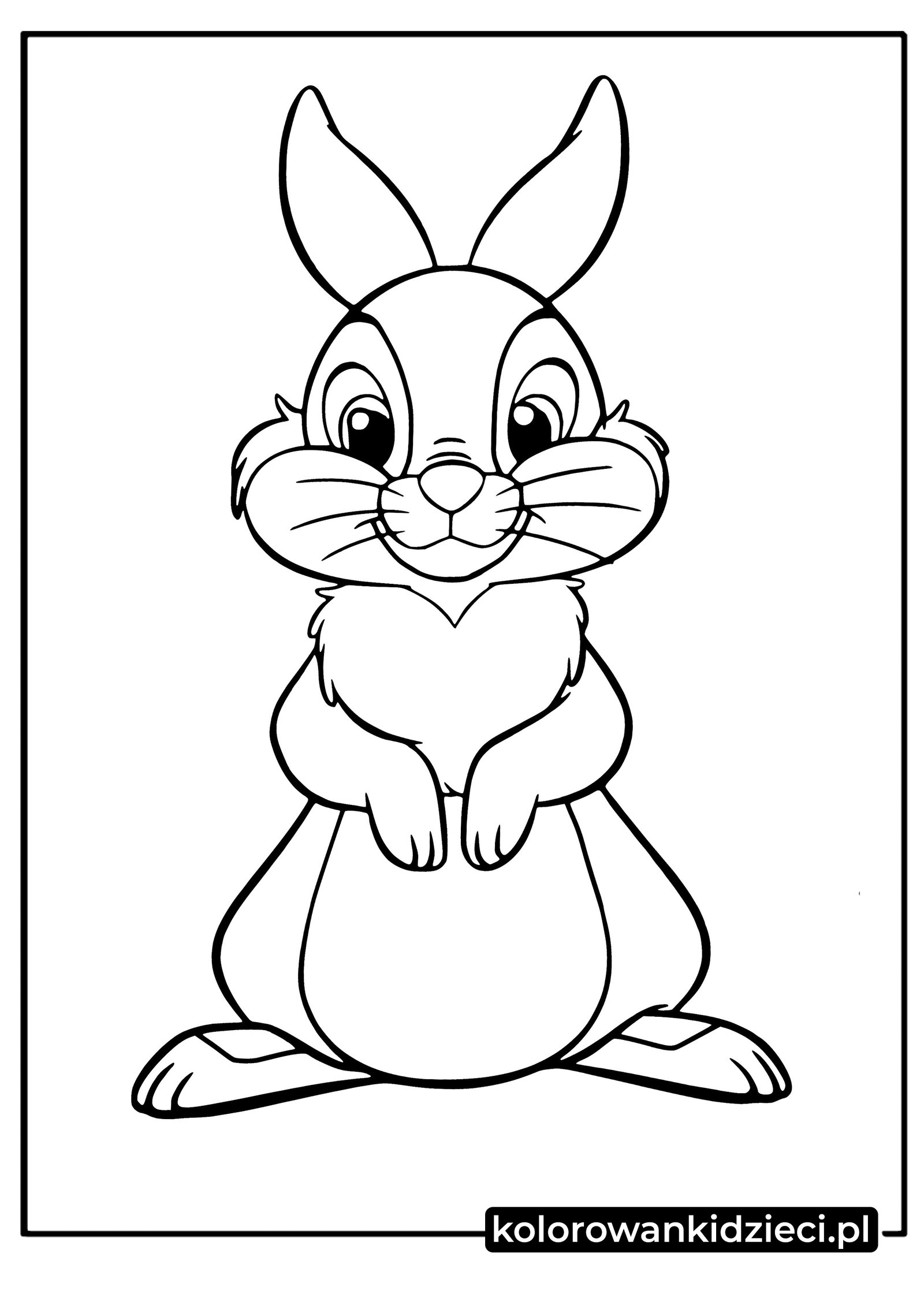 Kolorowanka do druku Bambi thumper bambi-thumper-kolorowanka