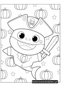kolorowanka-pirat-Baby Shark