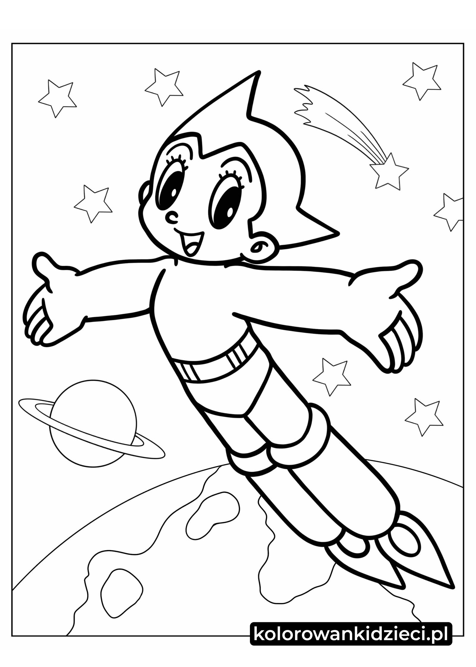 Kolorowanka do druku Anime Kawaii Astro Boy Anime-Kawaii-Astro-Boy-Kolorowanki-Arkusze-Dla-Przedszkolaków