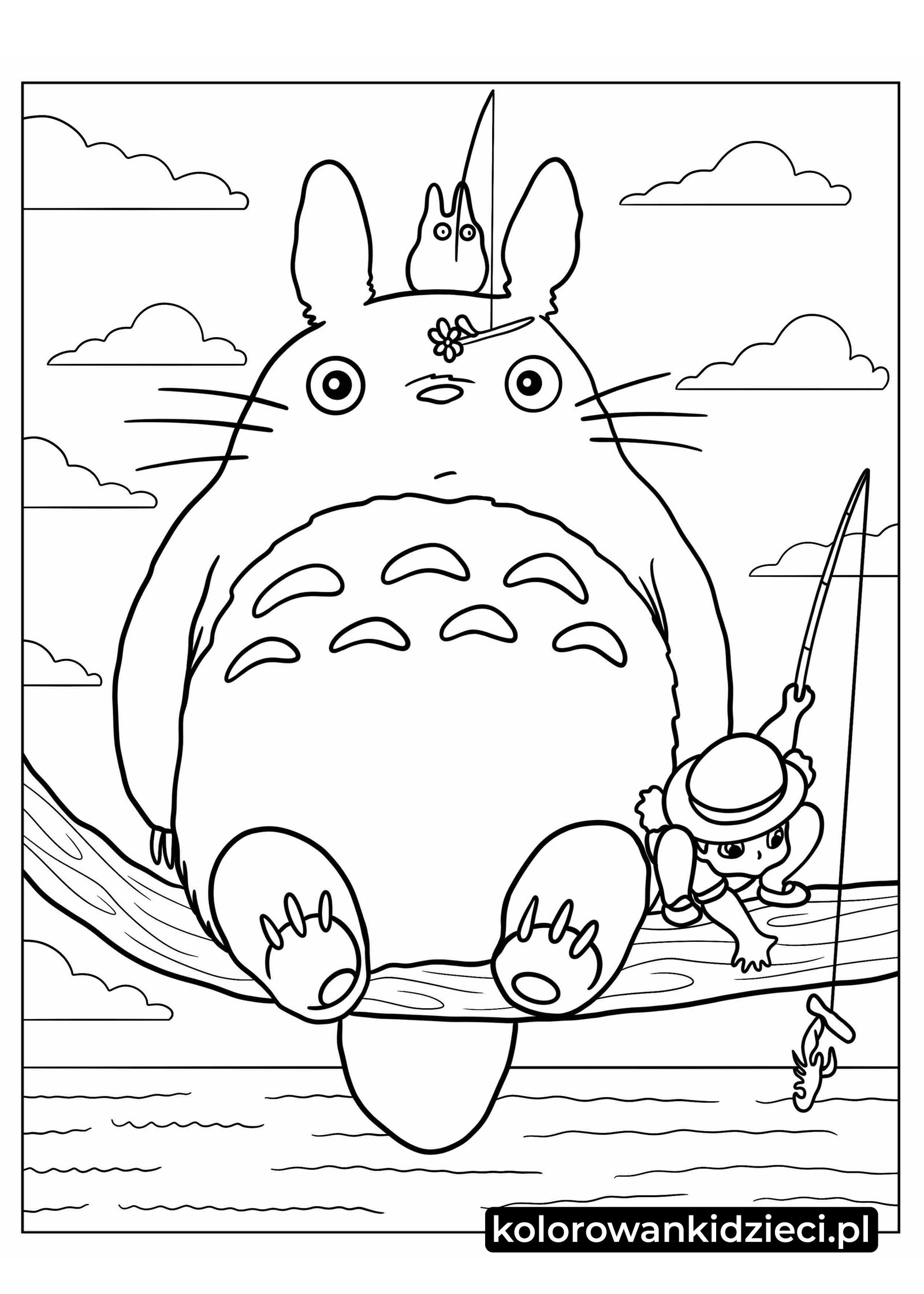 Kolorowanka do druku Anime Mój sąsiad Totoro Anime-Mój-sąsiad-Totoro Kolorowanka-dla-dzieci