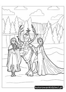 Anna-Elsa-Olaf-i-Sven-Kolorowanka
