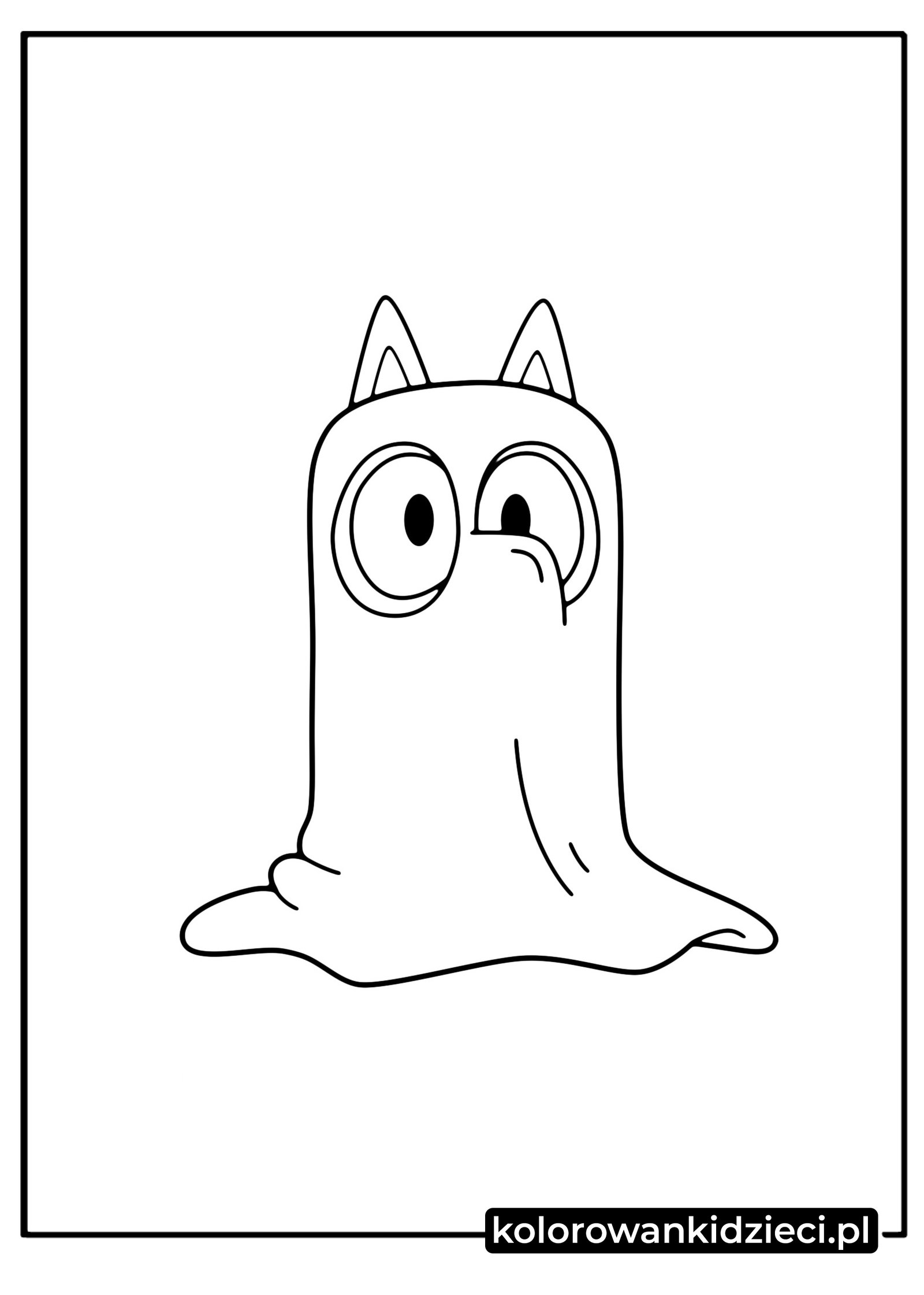 Kolorowanka do druku Bluey duch Bluey-Halloween-kolorowanki-strony-(duch)