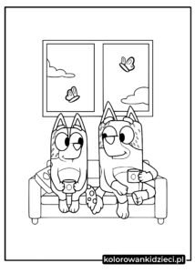 Bluey-Tata-Bandit-I-Mama-Chilli-Kolorowanka