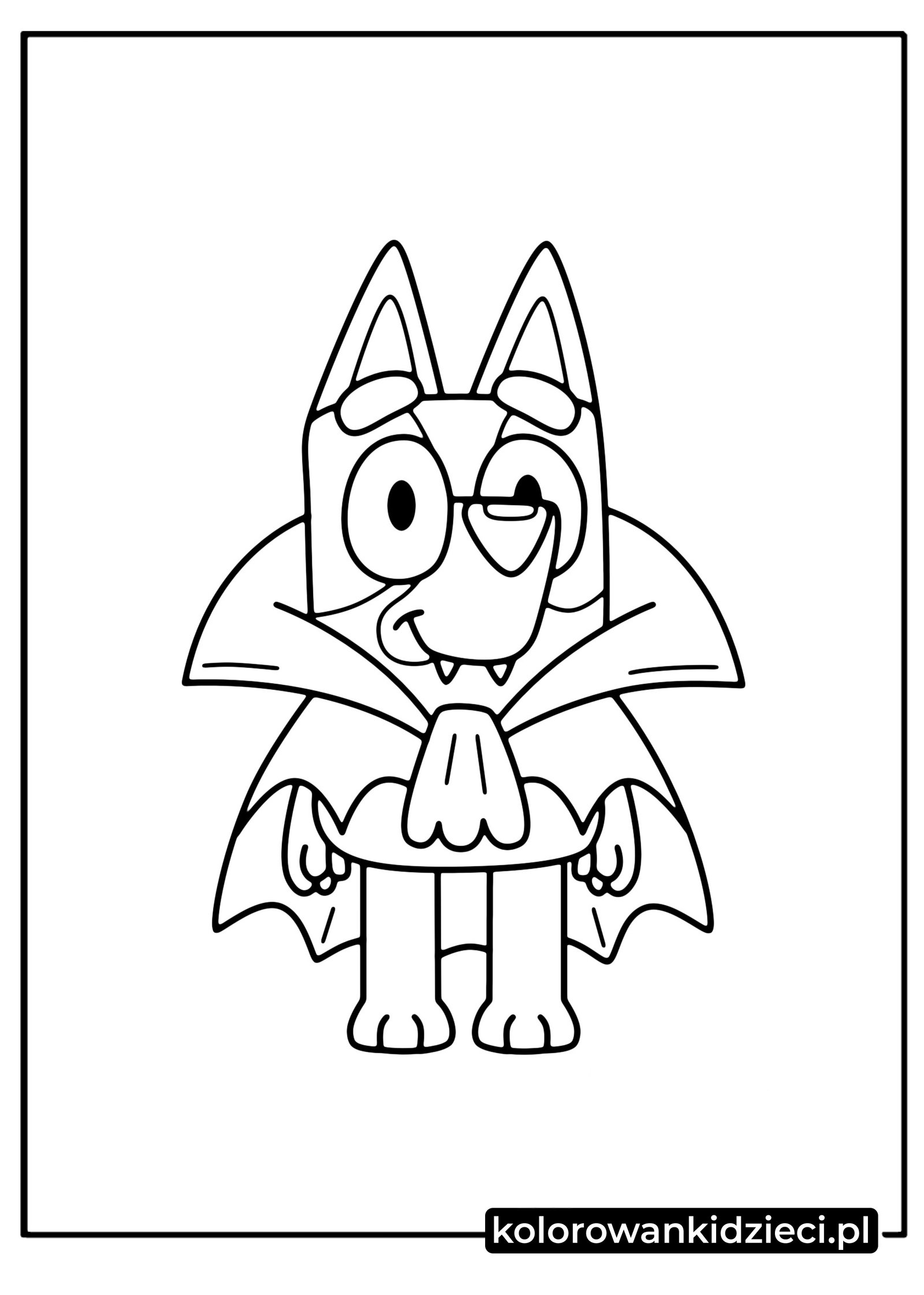 Kolorowanka do druku Bluey halloween Drakula Bluey-halloween-kolorowanki-(Drakula)