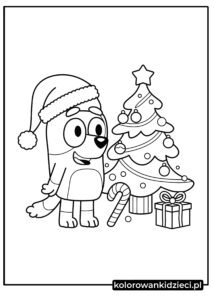 Boże-Narodzenie-Bluey-kolorowanka