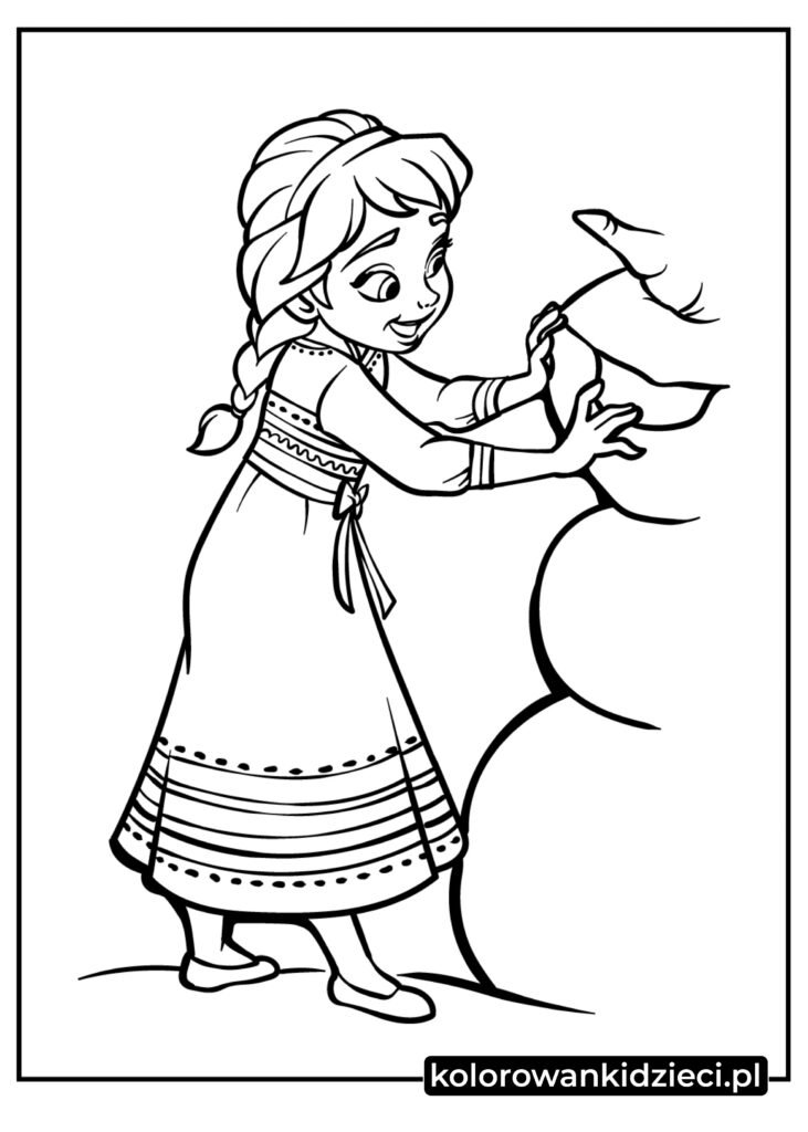 Frozen-Anna-Czy-chcesz-zbudować-bałwana-kolorowanka