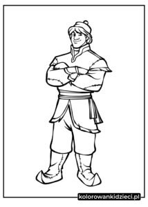 Frozen-Postać-Kristoff-kolorowanka