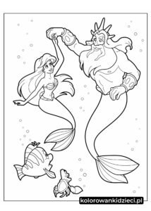 Kolorowanka-Arielka-Tańcząca-Z-Triton