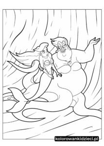Kolorowanka-Arkusz-Arielka-i-Ursula
