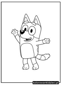 Kolorowanka-Bluey-tańczy