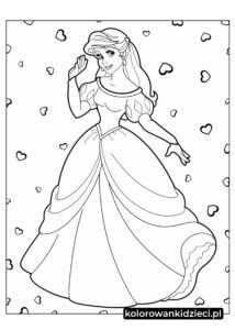 Kolorowanka-Człowiek-Arielka-W-Sukni