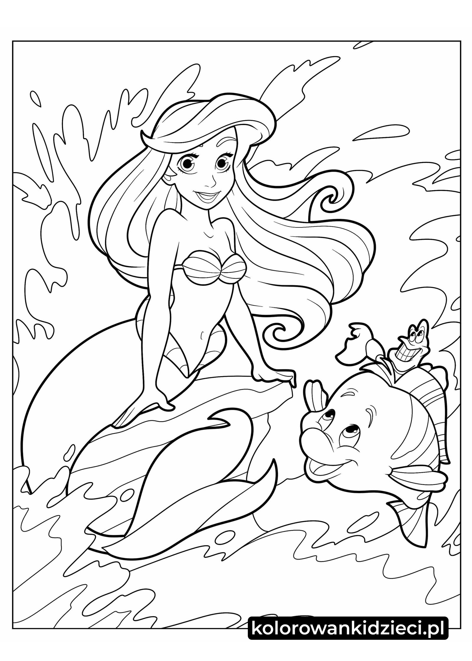 Kultowa-Mała-Syrenka-Arielka-Poza-Kolorowanka