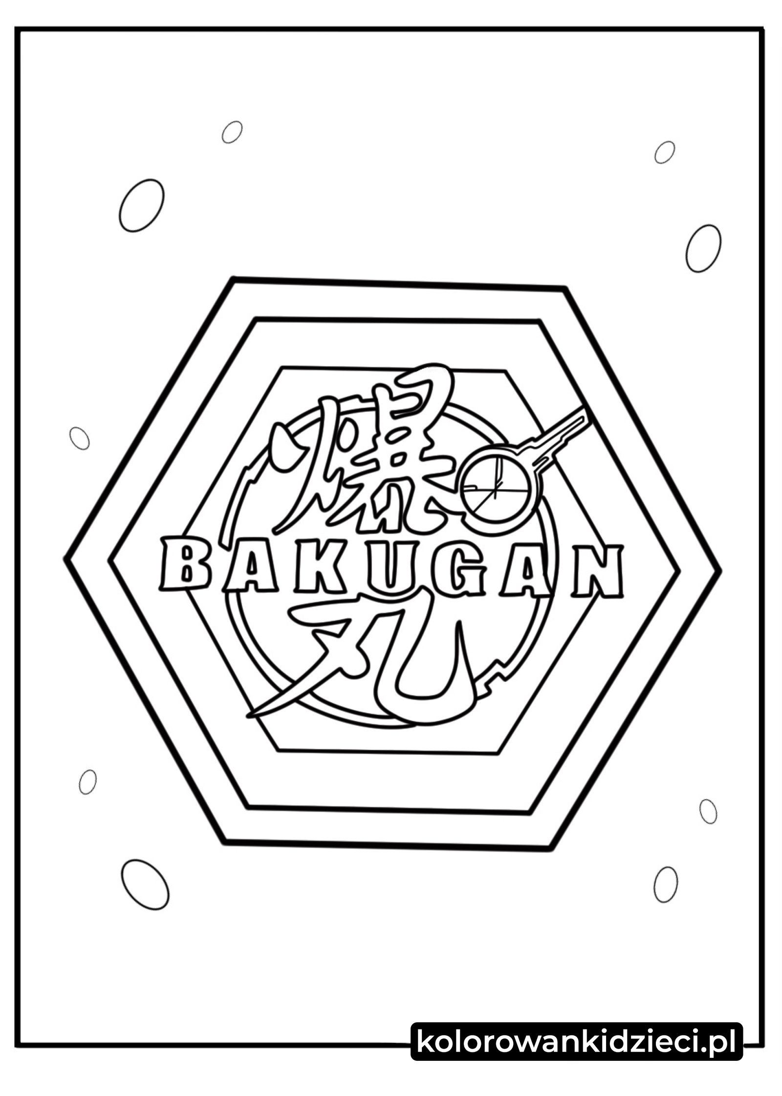 Kolorowanka do druku Bakugan Logo Logo-Bakugan
