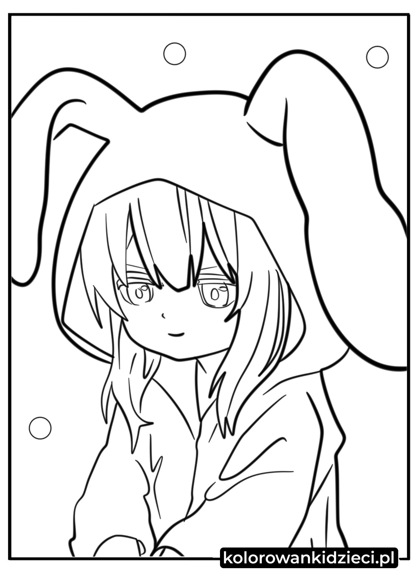 Kolorowanka do druku Słodki Króliczek Onesie Anime dziewczyna Słodki-Króliczek-Onesie-Anime-dziewczyna-Kolorowanka