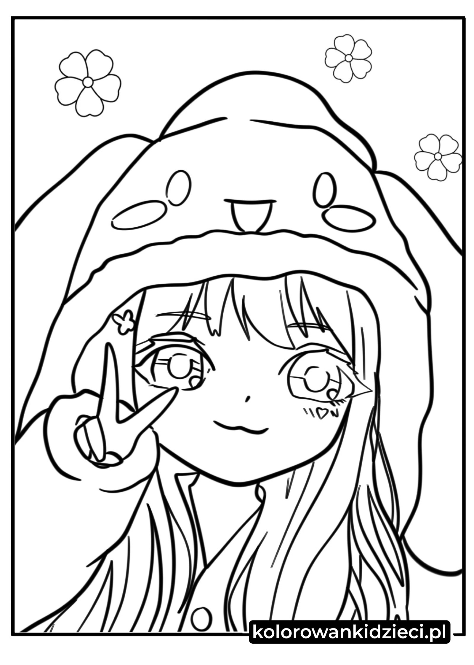 Kolorowanka do druku Anime kolejny uroczy onesie anime kolejny-uroczy-onesie-do-pokolorowania!
