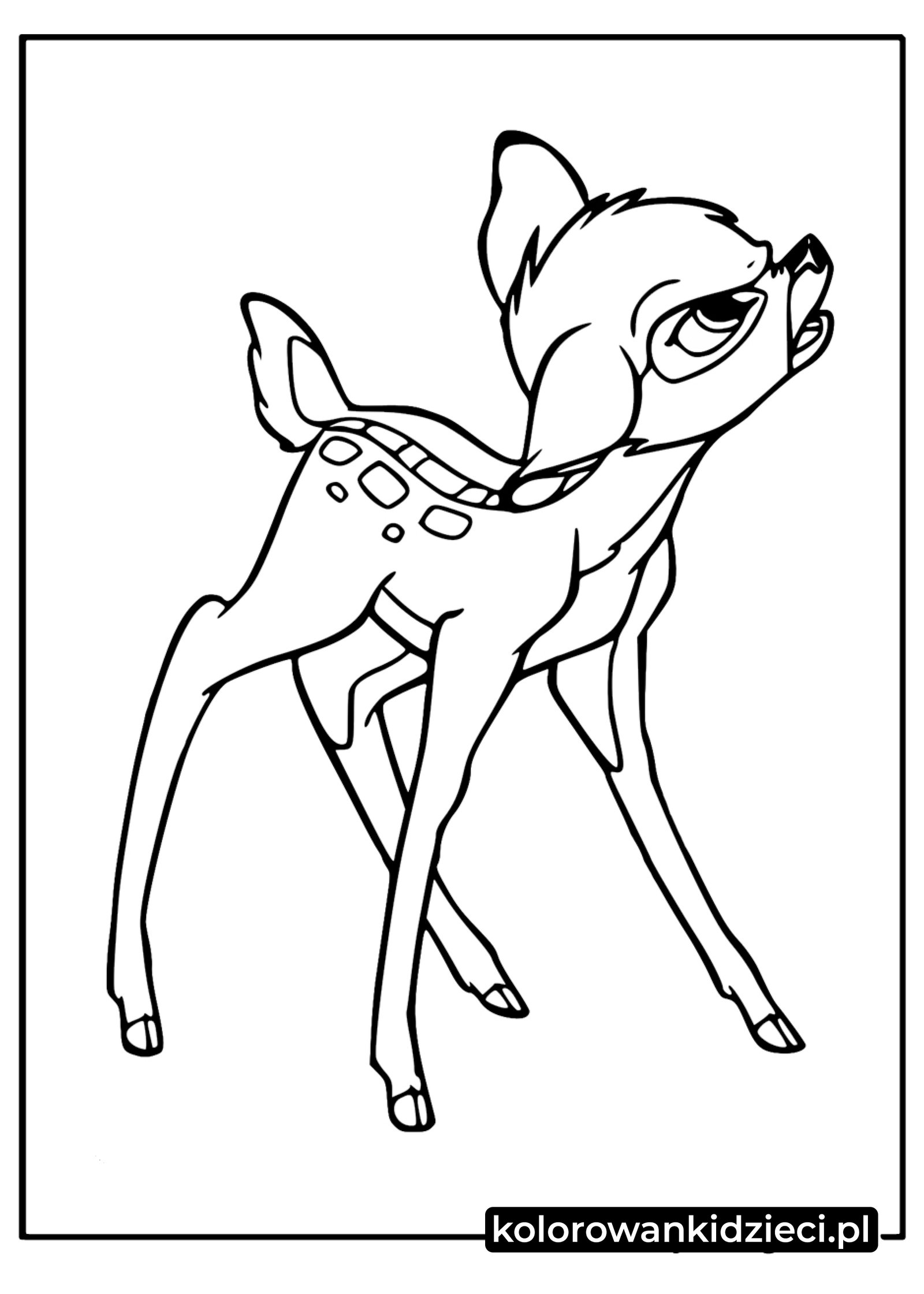 Kolorowanka do druku wściekły Bambi bambi-wściekły-kolorowanka