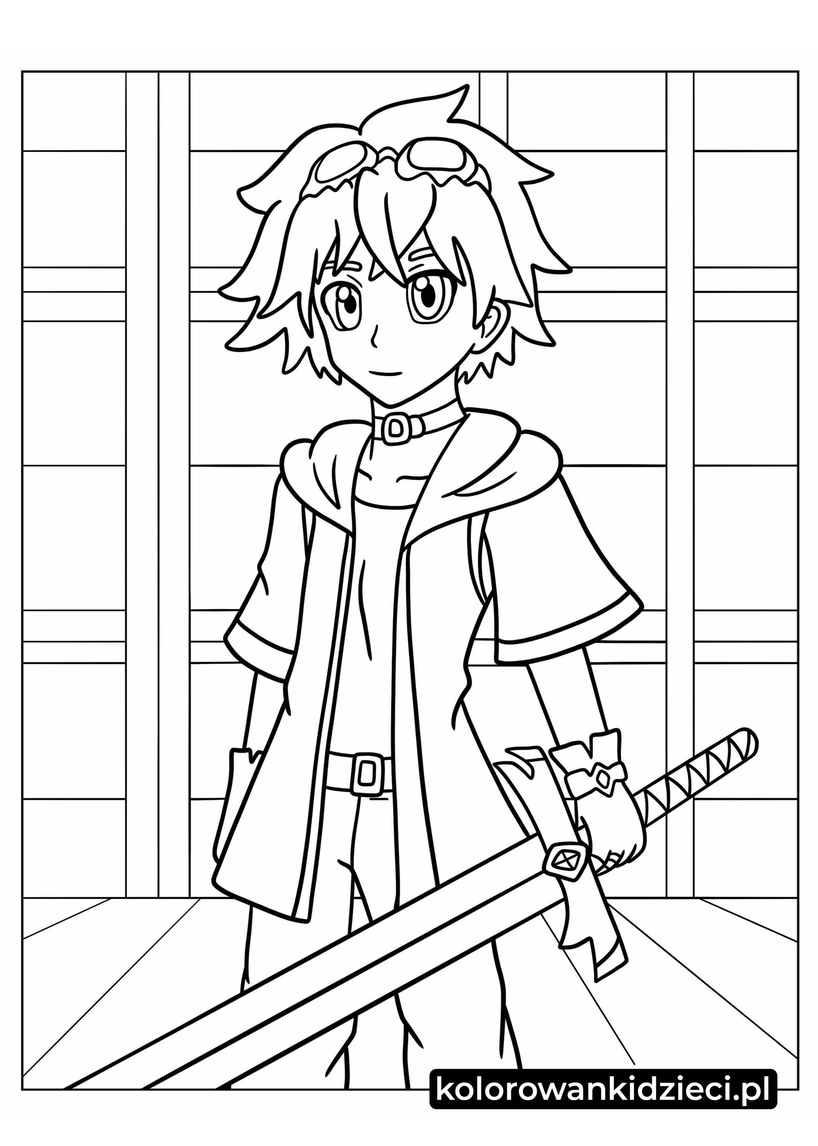 łatwy-arkusz-do-kolorowania-Dan-Kuso-dla-przedszkolaków