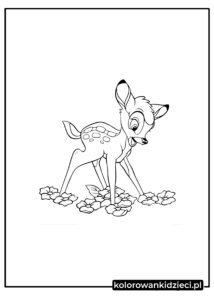 prosta-kolorowanka-bambi
