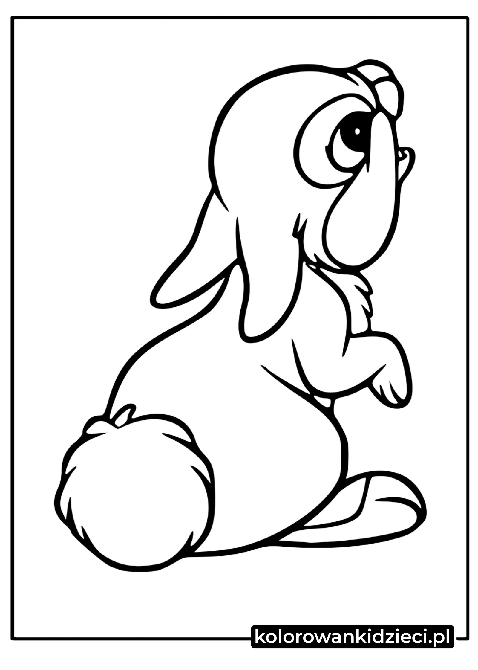 Kolorowanka do druku Thumper Bambi thumper-kolorowanka-w-bambi