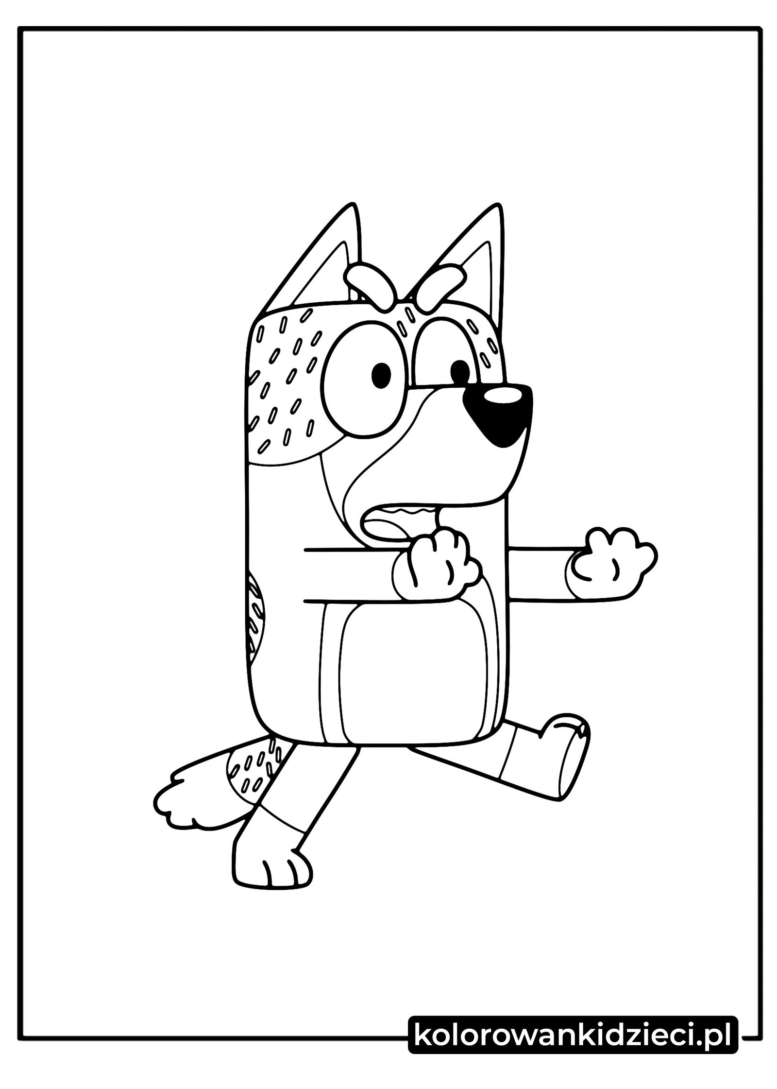 Kolorowanka do druku Bluey Bandit Heeler Kolorowanki-Bluey-Bandit-Heeler