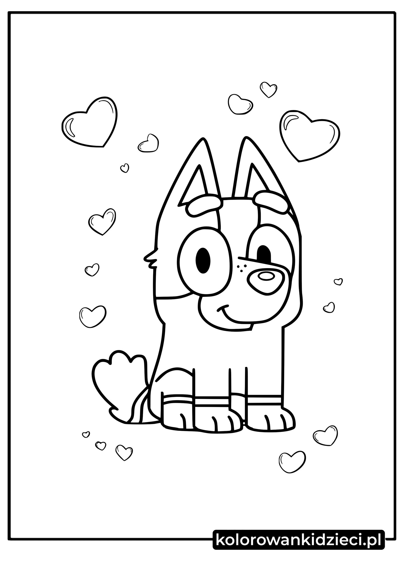 Kolorowanka do druku Bluey Skarpetki  Skarpetki-z-Bluey-Kolorowanka