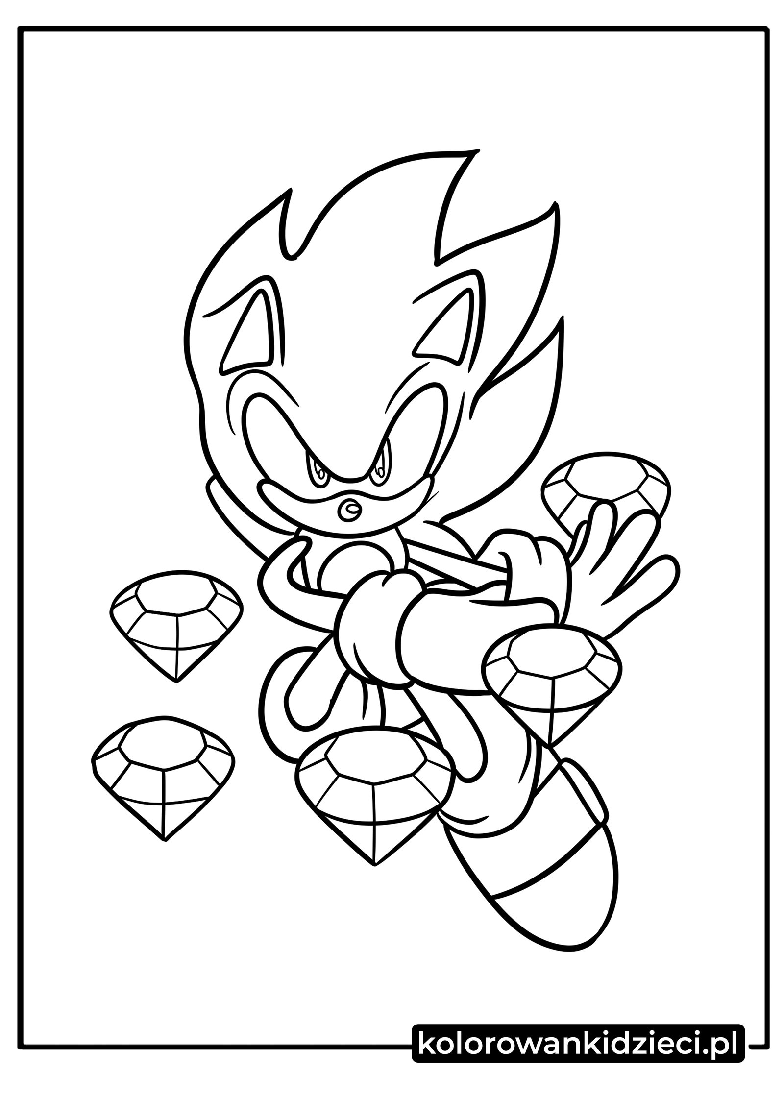 Sonic Kolorowanka dla dzieci: Hipersonic przez szmaragdy chaosu
