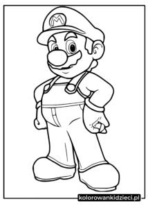 Kolorowanka-Mario-Stojący