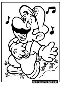 Kolorowanka-Mario-śpiewający