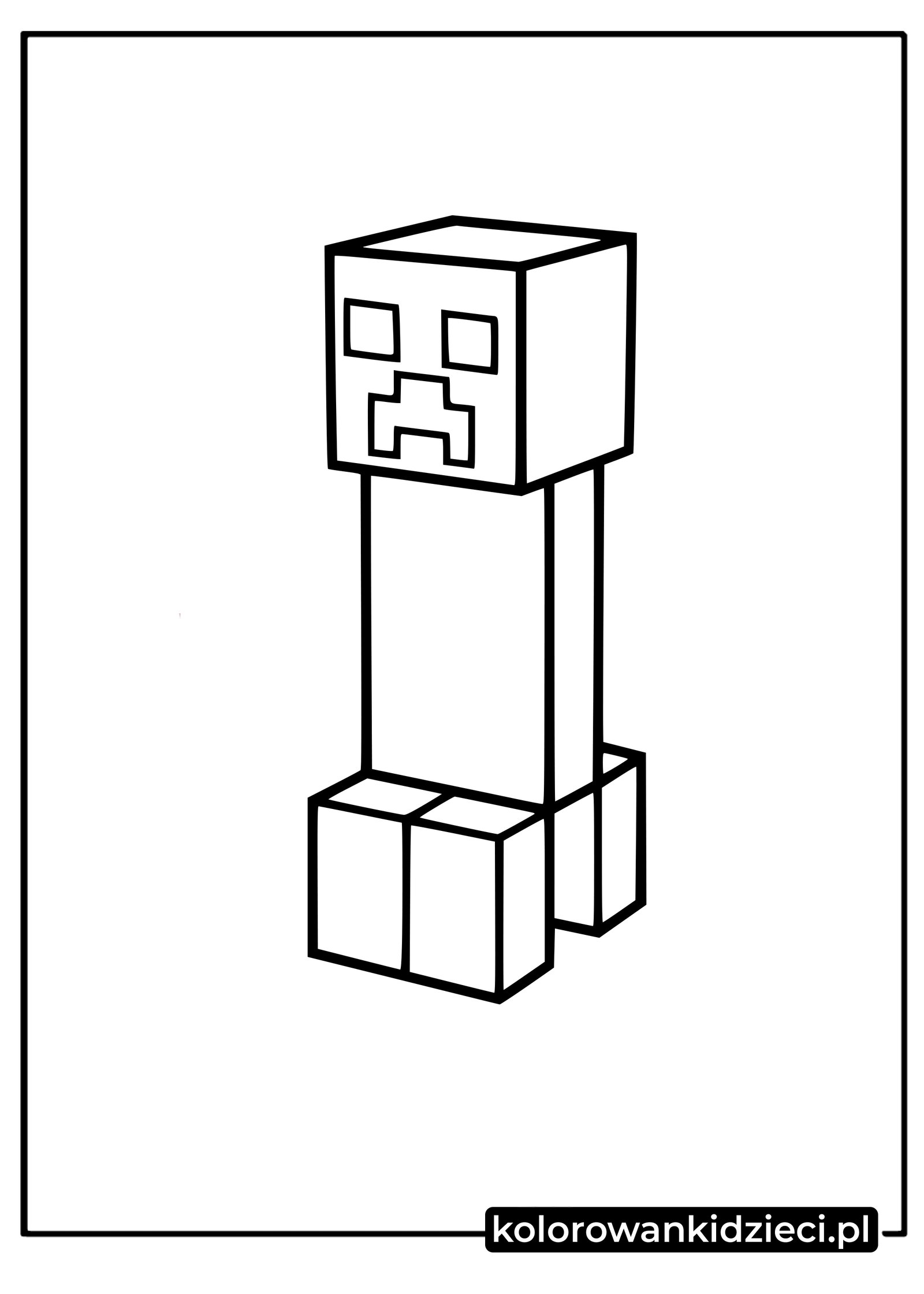 Creeper Minecraft Kolorowanka