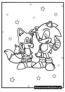 Kolorowanki-Sonic-i-Tail