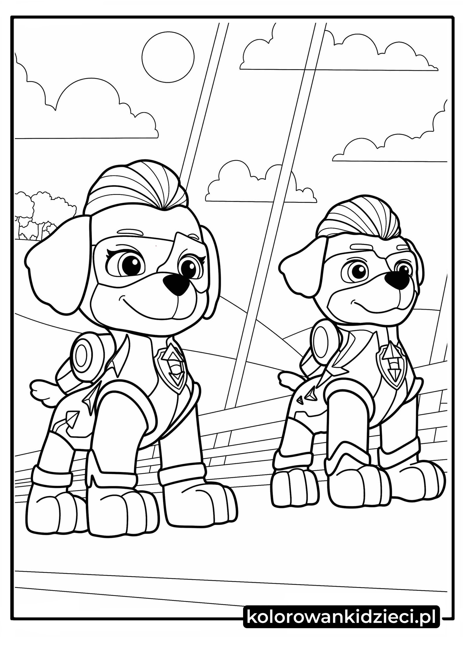 psi patrol super bohaterowi kolorowanki