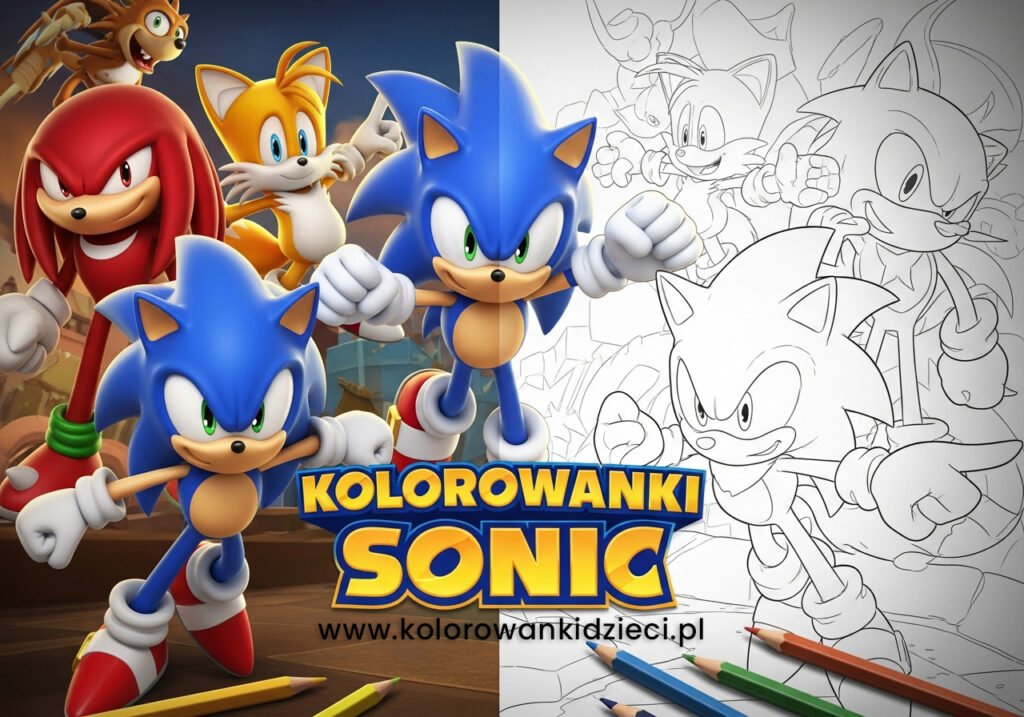 Sonic kolorowanka do druku