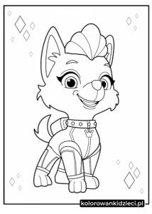 Sweetie postać Psi-Patrol kolorowanka