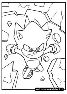 Sonic-przebijający-się-przez-ścianę sonic-kolorowanki-do-druku
