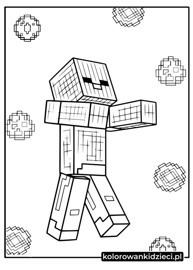 Zombie Minecraft kolorowanka